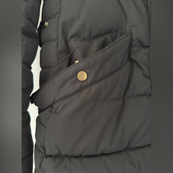Zara Black Puffer Jacket with Fur Hood - Picture 9 of 9